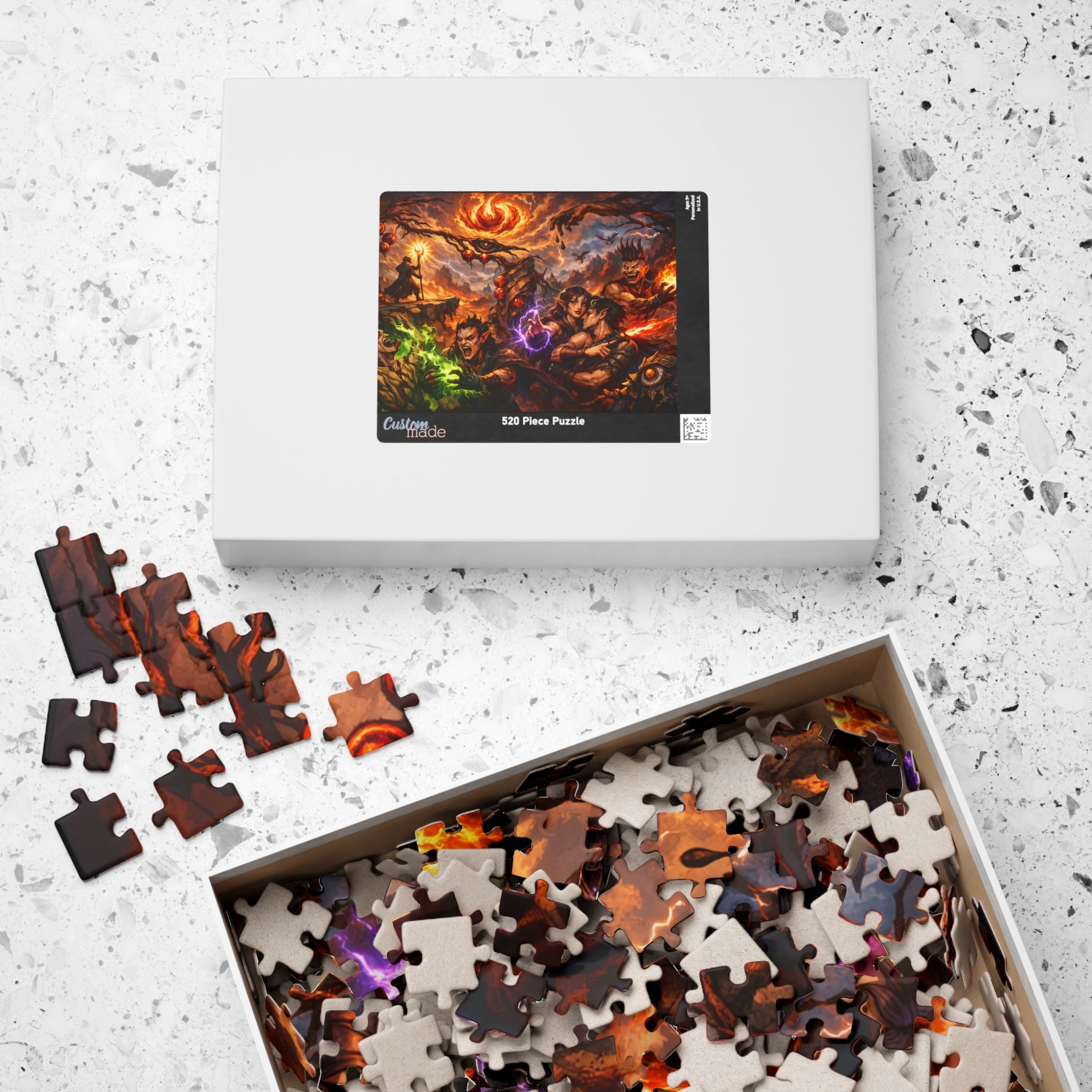 Fantasy Battle Jigsaw Puzzle — Epic Mage & Monsters