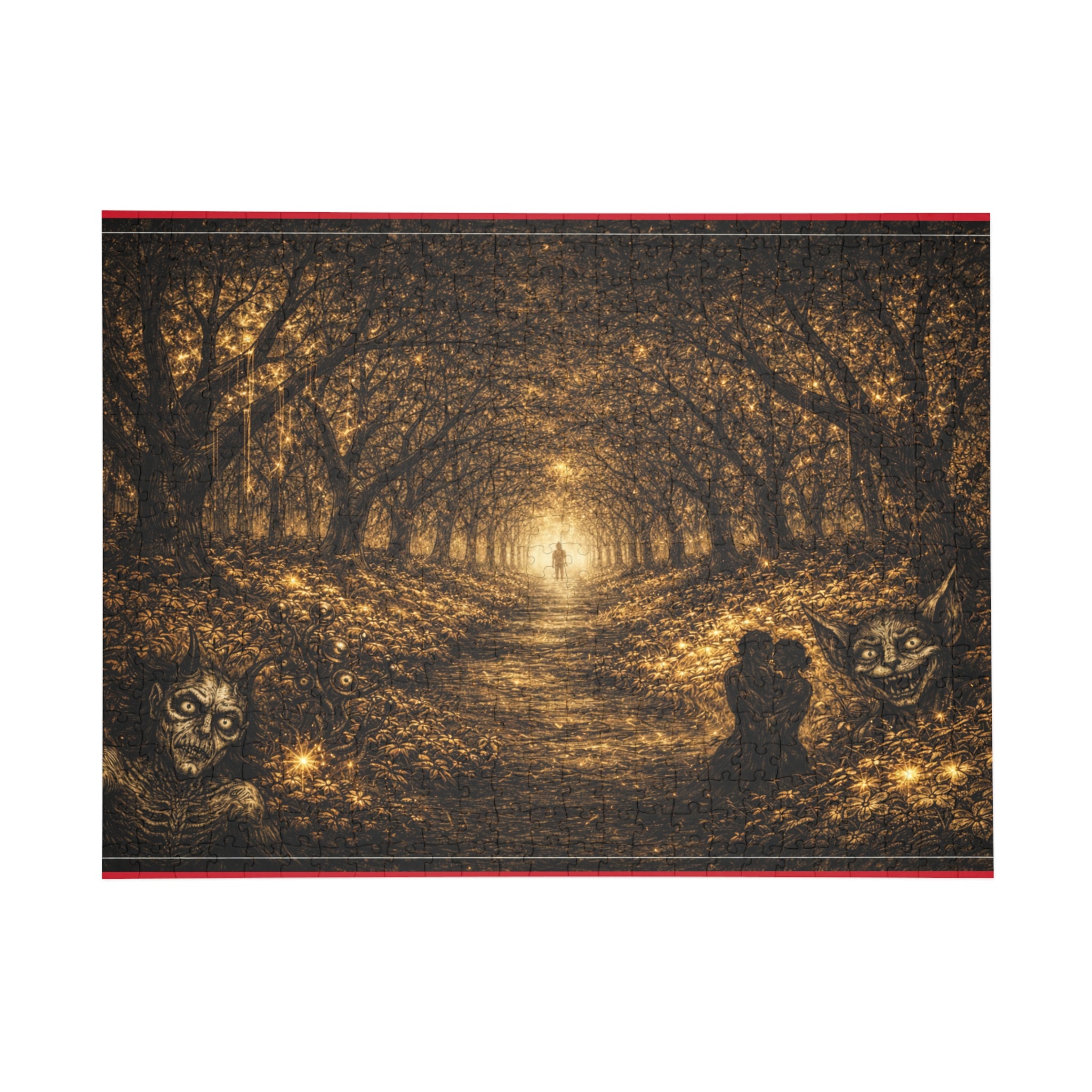 Enchanted Forest Monsters Puzzle — Gold & Gloom (96–1000 pcs)